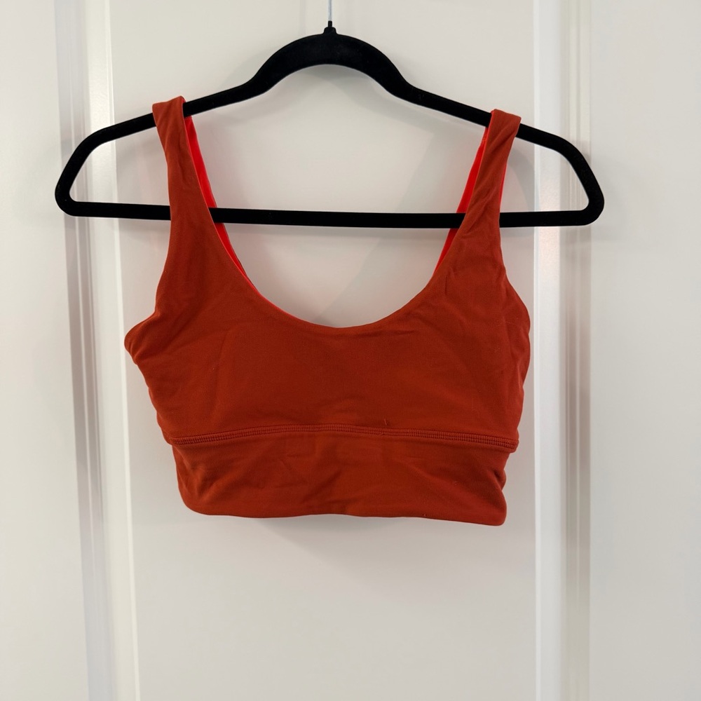 Women's Lululemon Reversible Red Orange Sports Bra